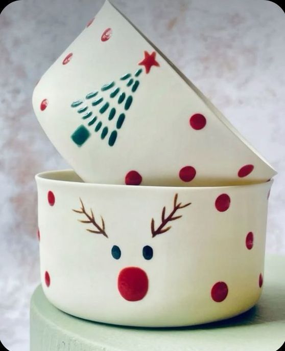 Dots over Flowers Matcha Bowl